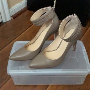 Banana Republic Taupe Ankle Zipper Pumps